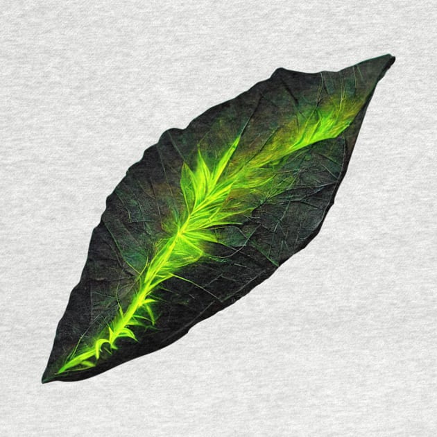 Dark Leaf Florescent by JequiPrint